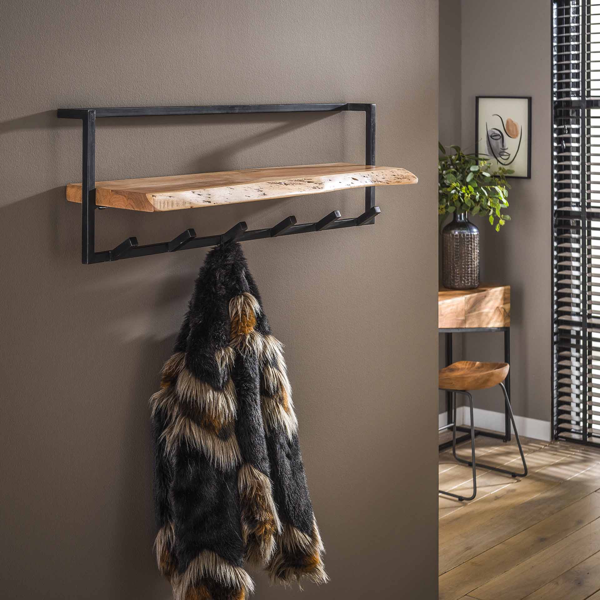 Garderobe edge brett  6 Haken