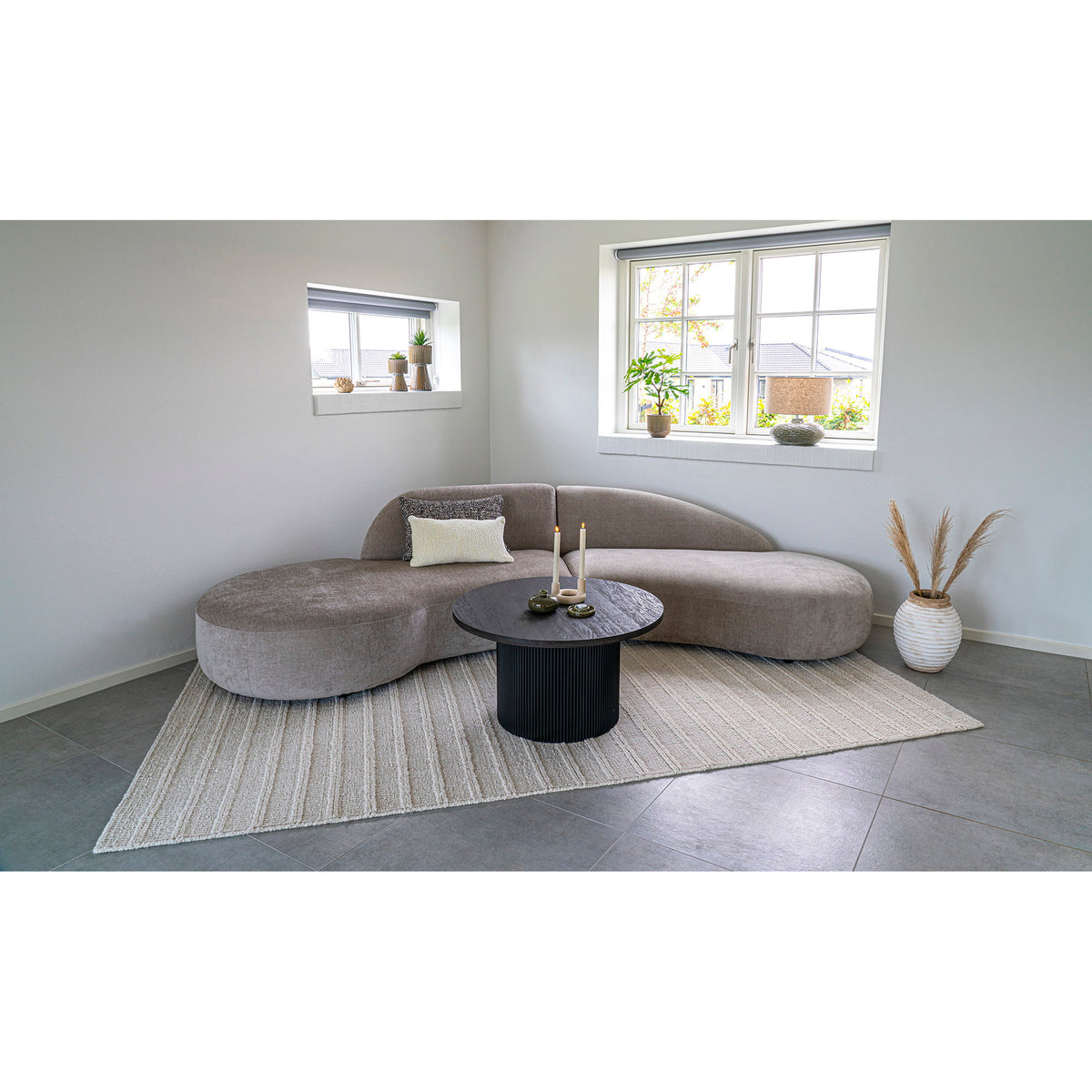 Sabine Couchtisch rund – Dunkelbraun, ø 80 × 45 cm – Ansicht 4