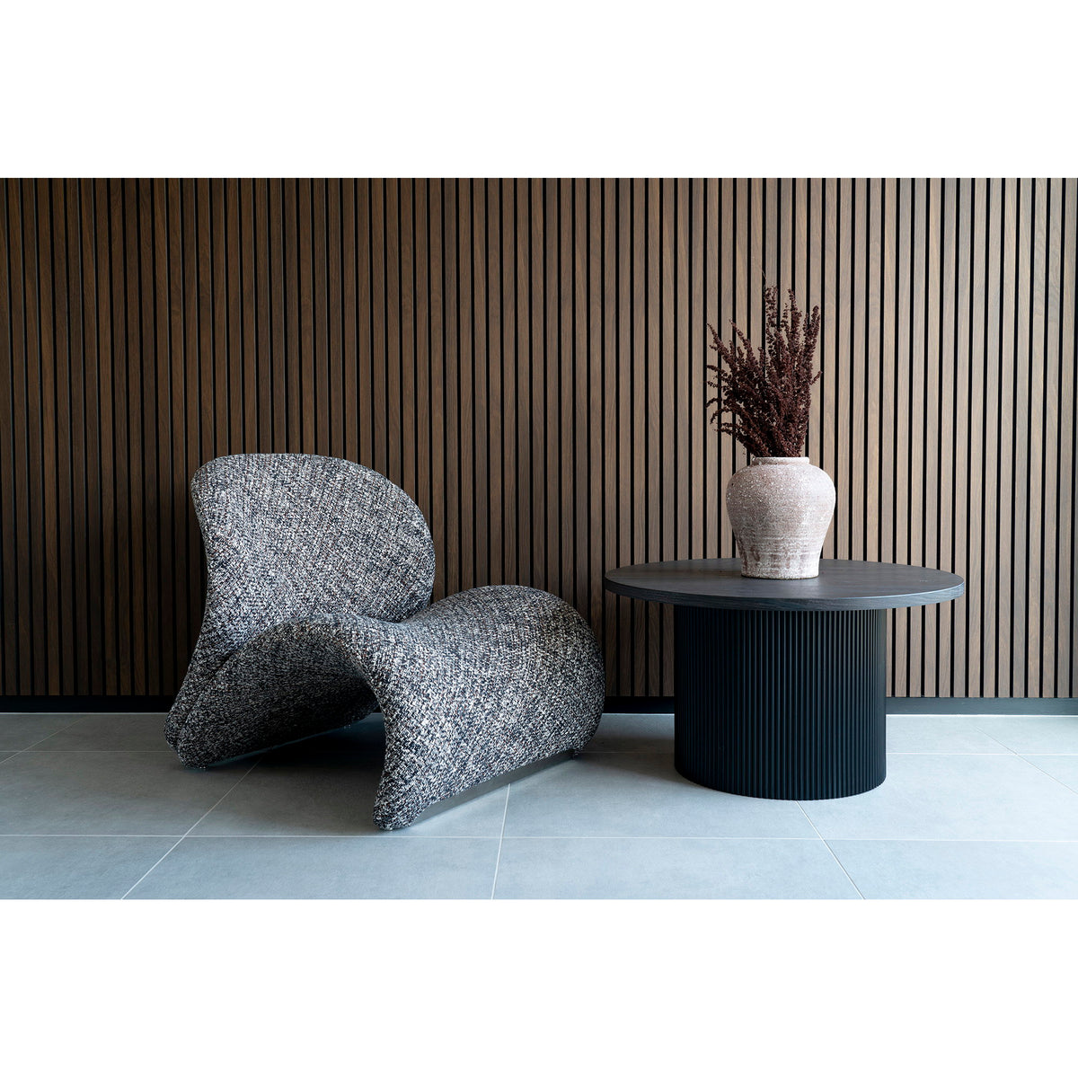 Sabine Couchtisch rund – Dunkelbraun, ø 80 × 45 cm – Ansicht 5