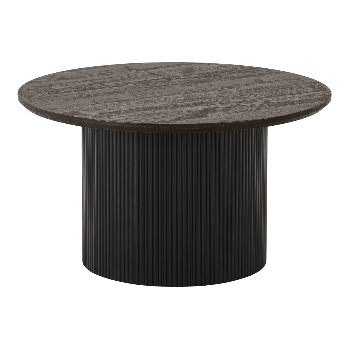 Sabine Couchtisch rund – Dunkelbraun, ø 80 × 45 cm von Luiva Living