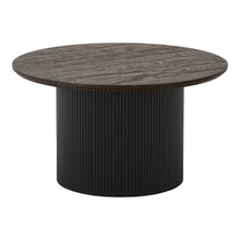Sabine Couchtisch rund – Dunkelbraun, ø 80 × 45 cm von Luiva Living