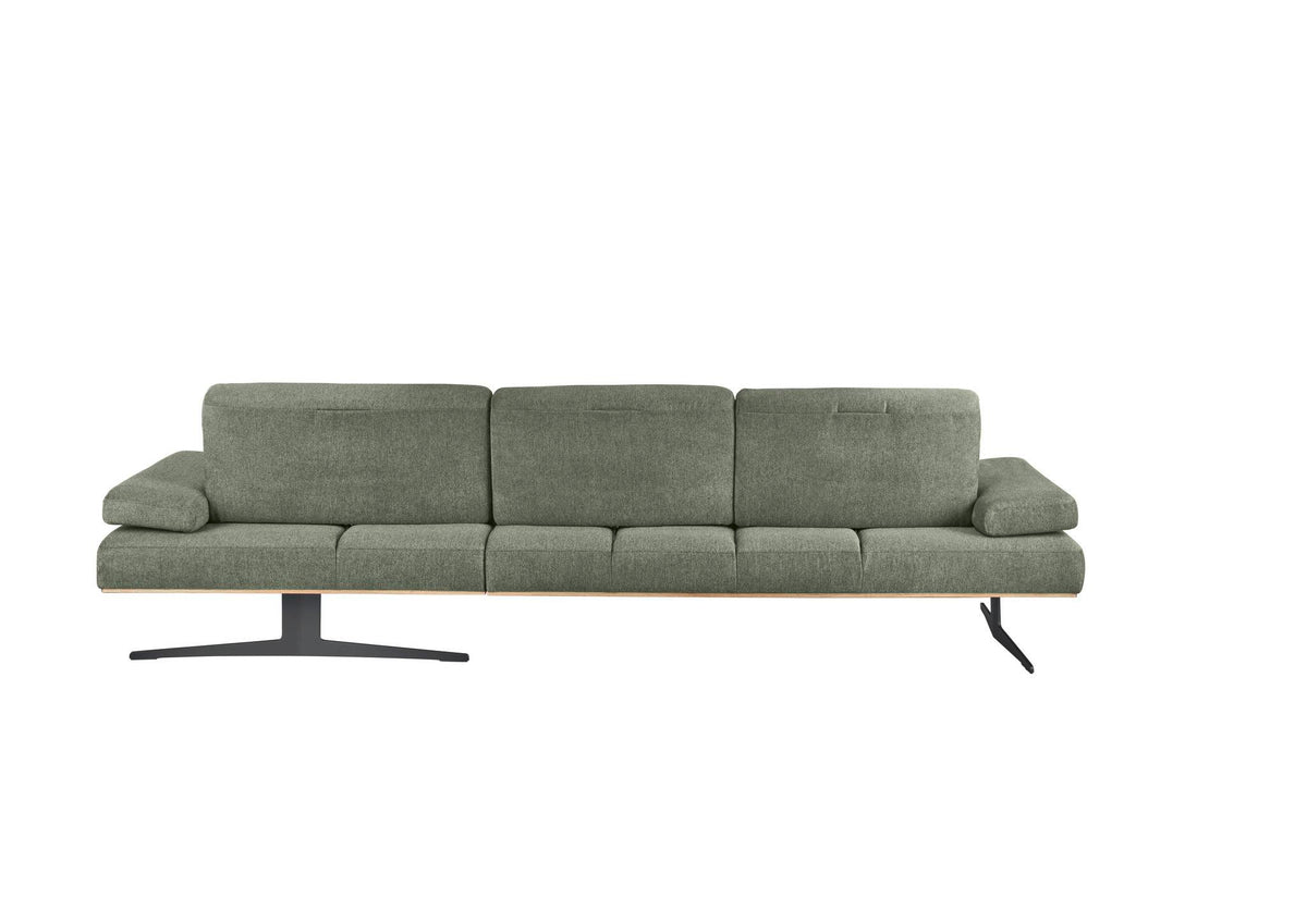Arendal Ecksofa mit Longchair in Webstoff Turtle, Longchair rechts – Rückansicht