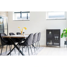 Arlo Vitrine mit 2 Glastüren – Stahl Schwarz, 80 × 40 × 101 cm – Ansicht 9