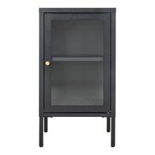 Joris Schrank mit Glastür – Stahl Schwarz, 38 × 35 × 70 cm von Luiva Living