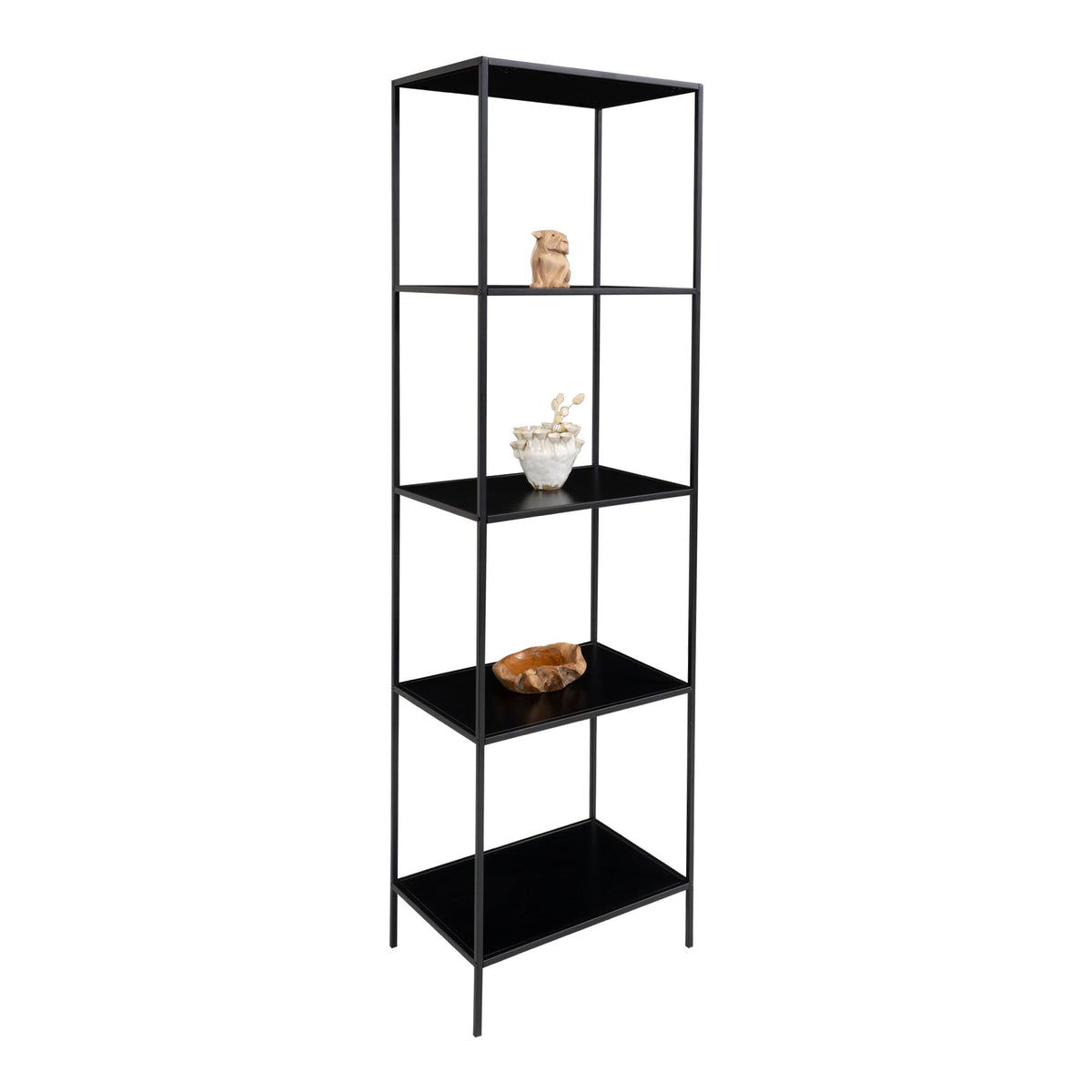 Sami Regal – Schwarz, Gestell Schwarz, 51 × 36 × 170 cm von Luiva Living