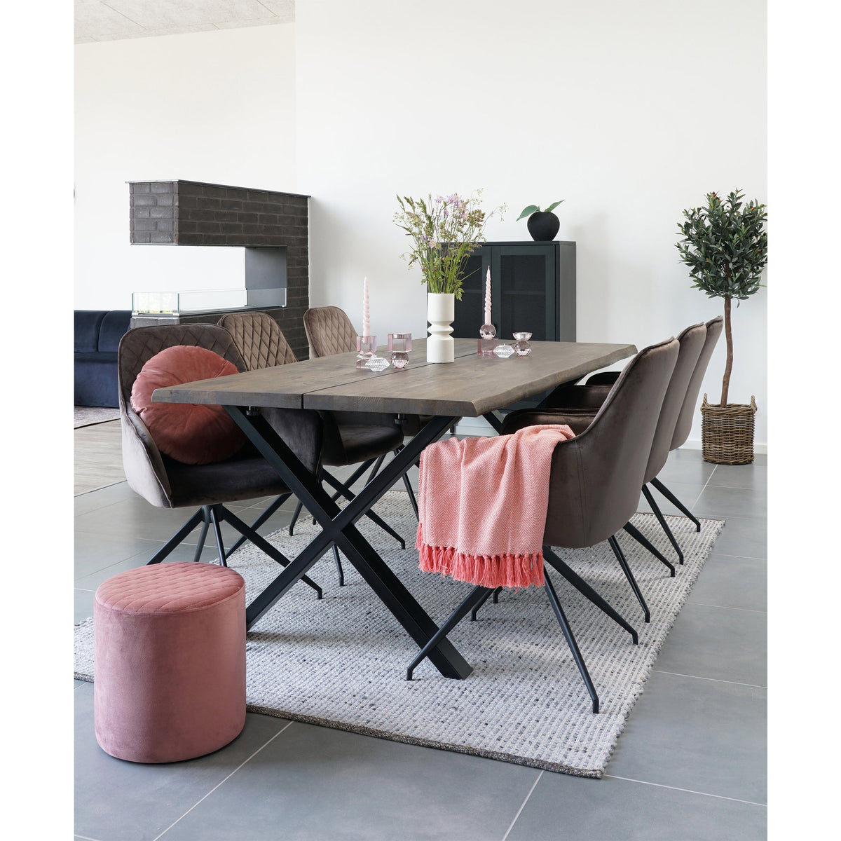 Kari Schrank mit 2 Gittertüren – Stahl Schwarz, 80 × 40 × 120 cm – Ansicht 8