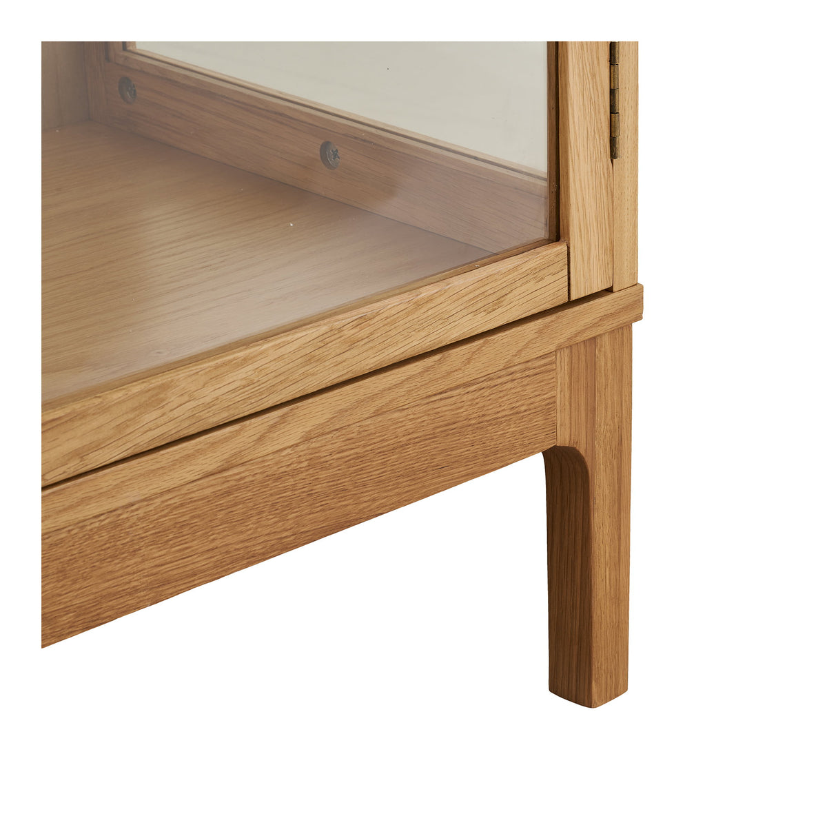 Fine Schrank mit Glastür – Eiche/Eichenfurnier Natur, 47 × 40 × 180 cm – Ansicht 6