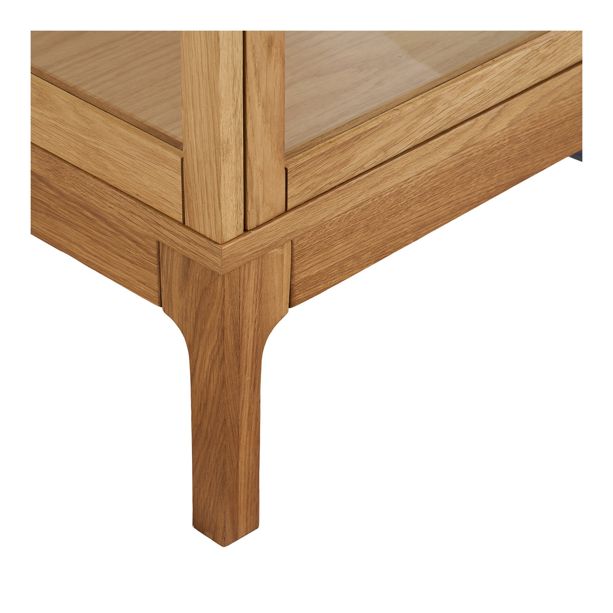 Fine Schrank mit Glastür – Eiche/Eichenfurnier Natur, 47 × 40 × 180 cm – Ansicht 7
