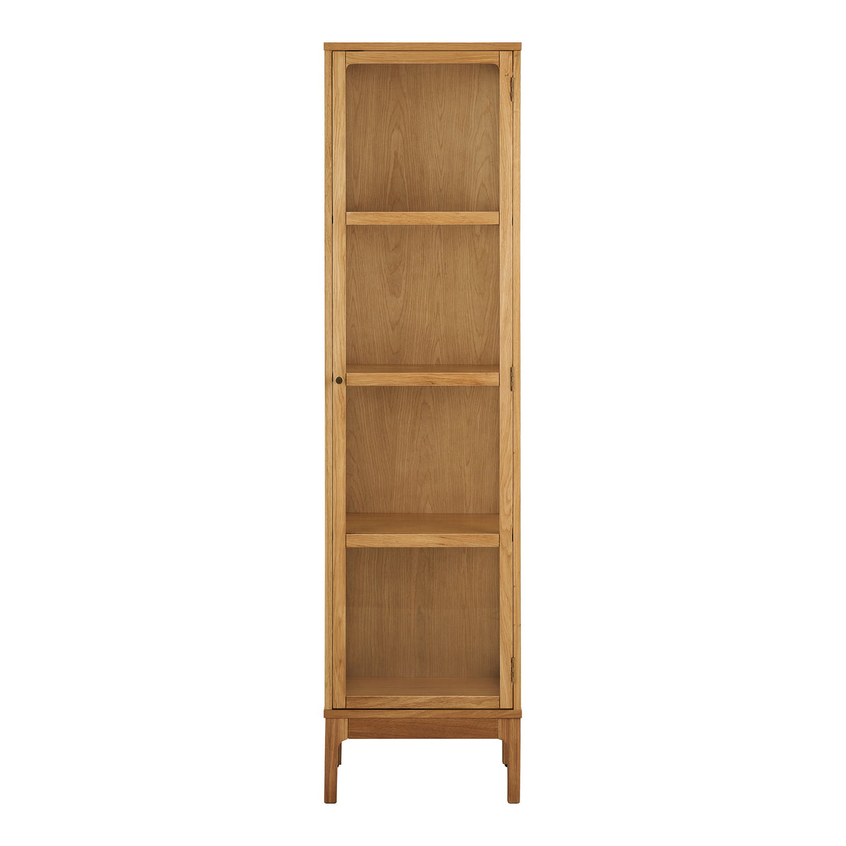 Fine Schrank mit Glastür – Eiche/Eichenfurnier Natur, 47 × 40 × 180 cm von Luiva Living