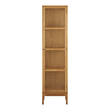 Fine Schrank mit Glastür – Eiche/Eichenfurnier Natur, 47 × 40 × 180 cm von Luiva Living