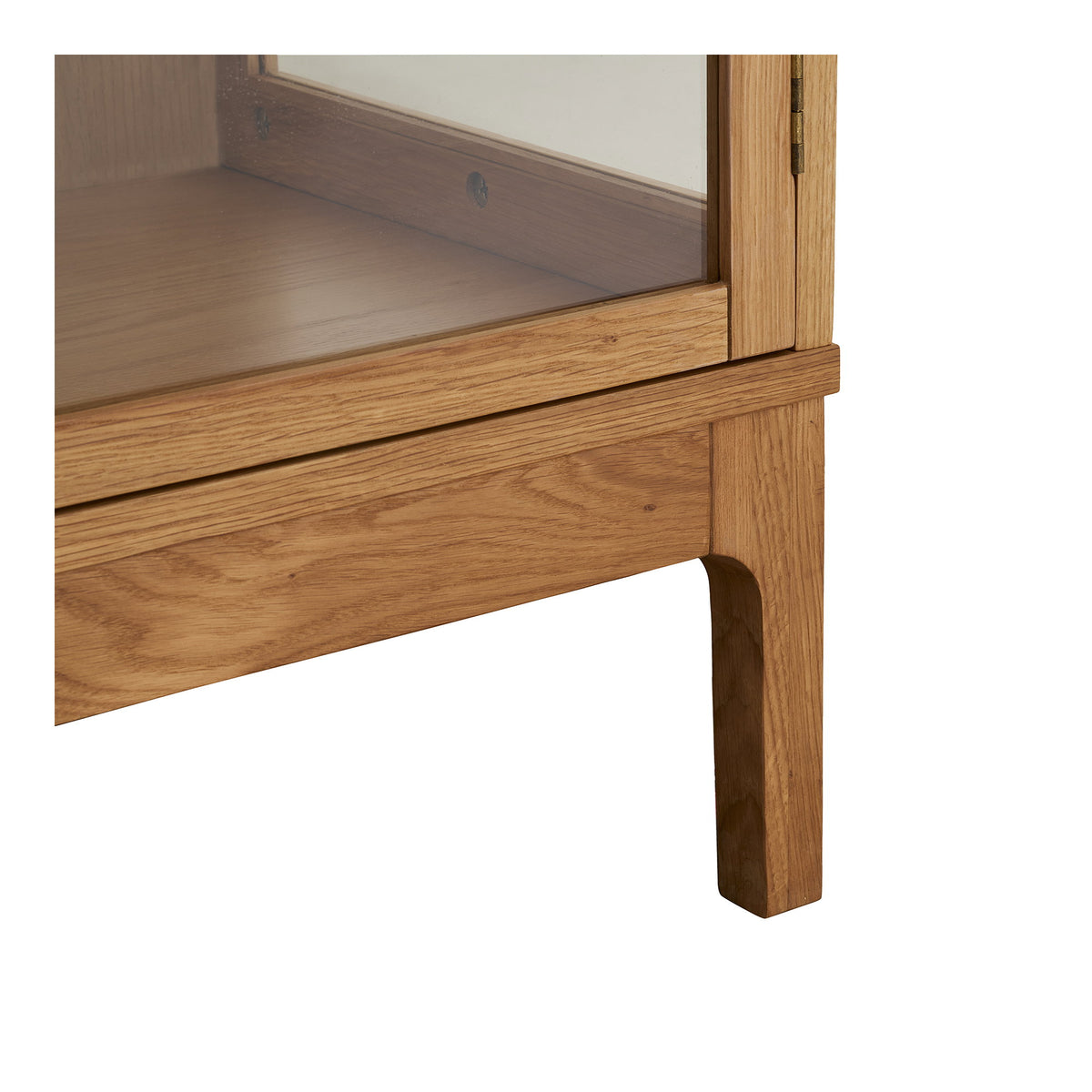 Fine Schrank mit 2 Glastüren – Eiche/Eichenfurnier Natur, 40 × 90 × 180 cm – Ansicht 6