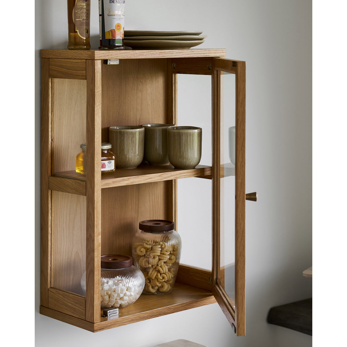 Fine Hängeschrank – Eiche/Eichenfurnier Natur, 20 × 40 × 60 cm – Ansicht 7