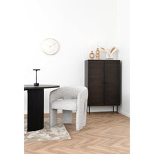Gunnar Highboard mit 2 Türen – Furnier Eiche geräuchert, Beine Schwarz, 80 × 40 × 130 cm – Ansicht 7