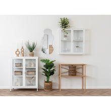 Arlo Hängevitrine mit 2 Glastüren – Stahl Weiß, 80 × 18 × 80 cm – Ansicht 5