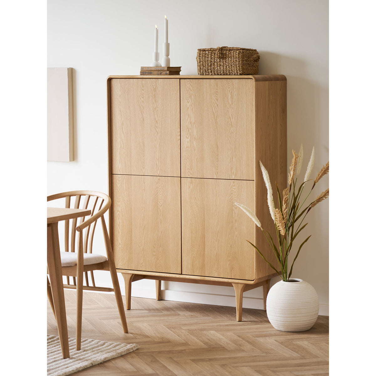 Ylvi Schrank – Eiche/Eichenfurnier Natur, 100 × 40 × 140 cm – Ansicht 8