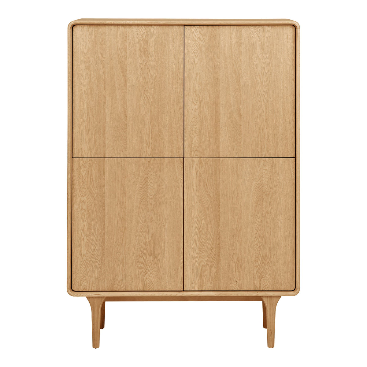 Ylvi Schrank – Eiche/Eichenfurnier Natur, 100 × 40 × 140 cm von Luiva Living
