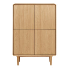 Ylvi Schrank – Eiche/Eichenfurnier Natur, 100 × 40 × 140 cm von Luiva Living