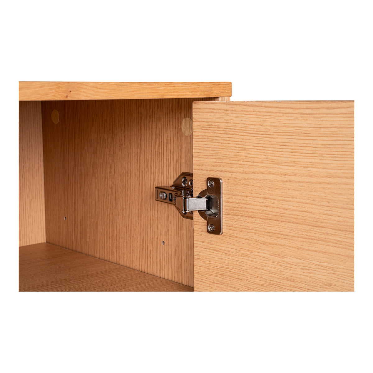 Gunnar Sideboard – Eichenfurnier Natur, Beine Schwarz, 150 × 40 × 74 cm – Ansicht 6