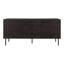 Gunnar Sideboard – Eichenfurnier Eiche geräuchert, Beine Schwarz, 150 × 40 × 74 cm von Luiva Living