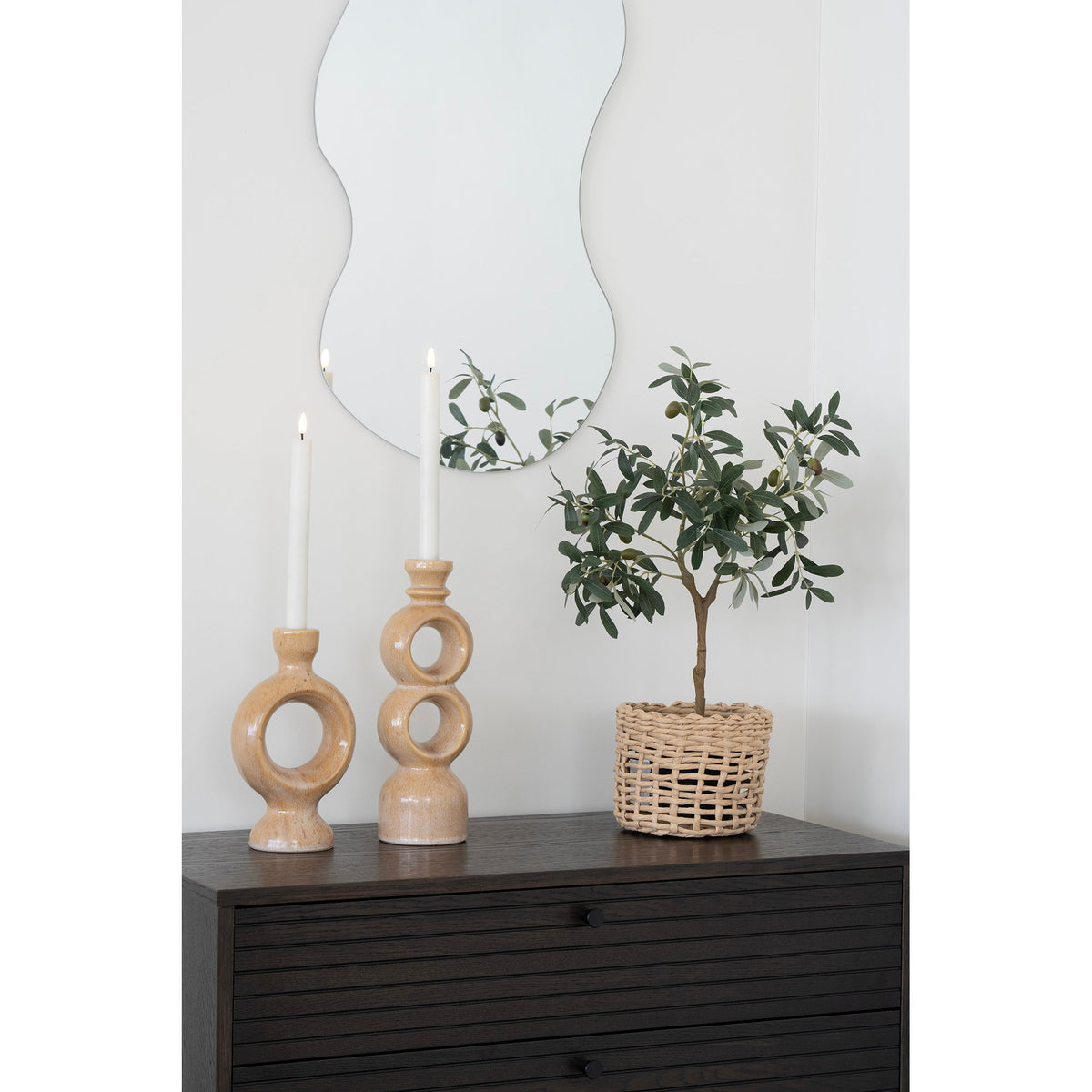 Gunnar Kommode – Eichenfurnier Eiche geräuchert, Beine Schwarz, 80 × 40 × 85 cm – Ansicht 7