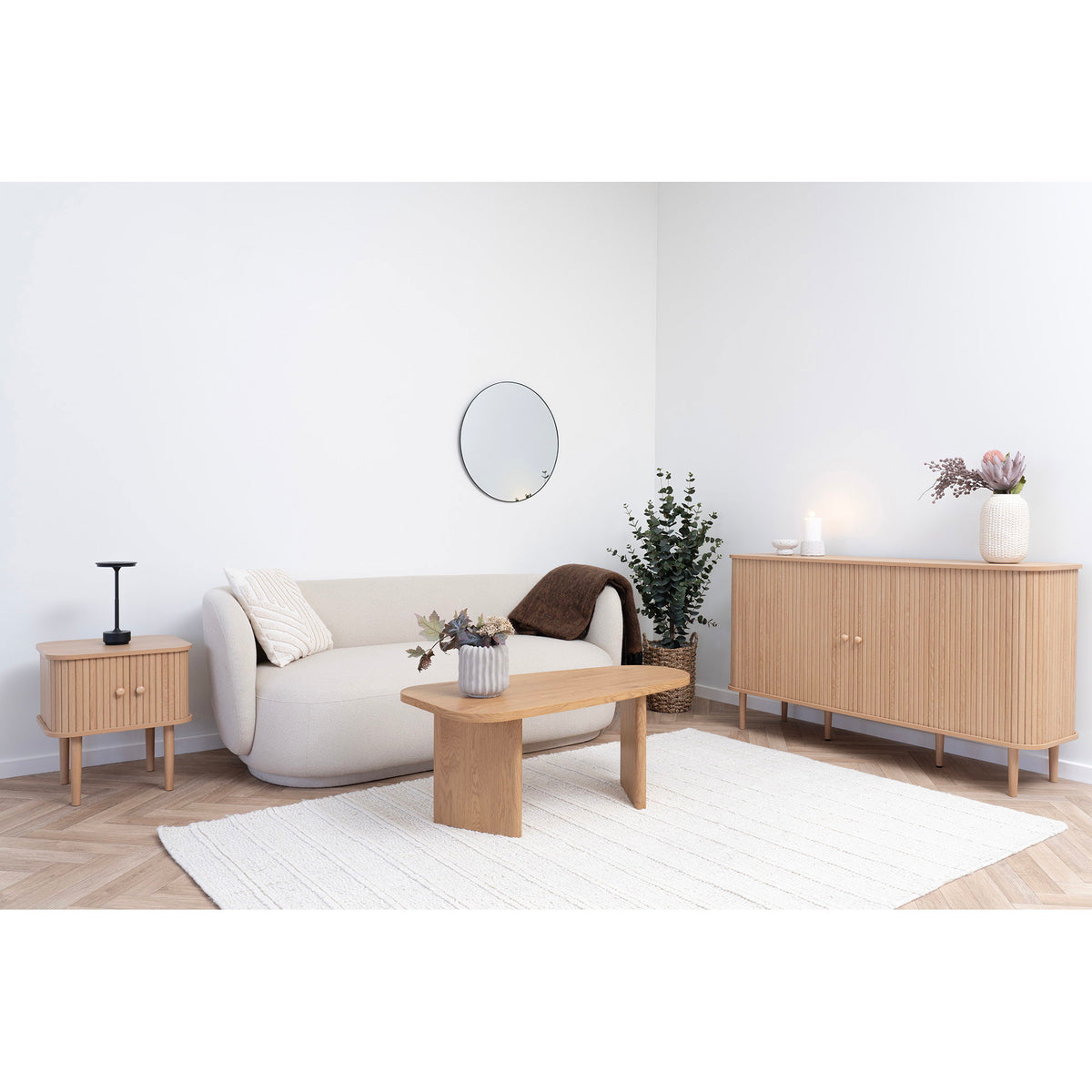 Arvid Sideboard – Natur, 140 × 40 × 79 cm – Ansicht 8