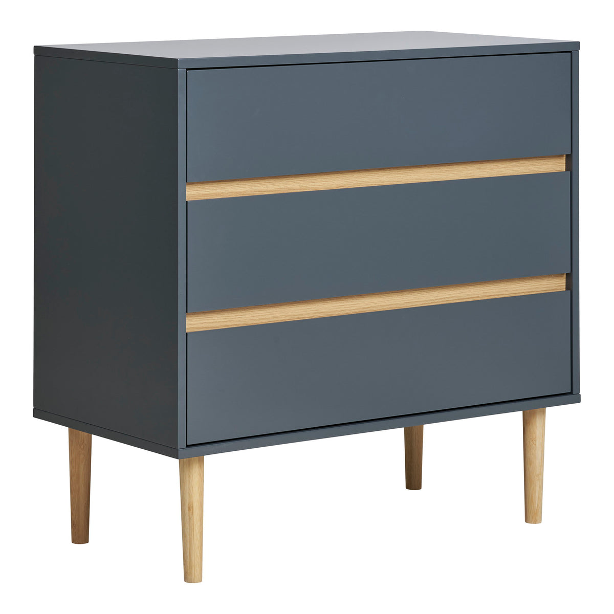 Amadeo Kommode – Holz lackiert Dunkelgrau, 80 × 40 × 80 cm – Ansicht 2
