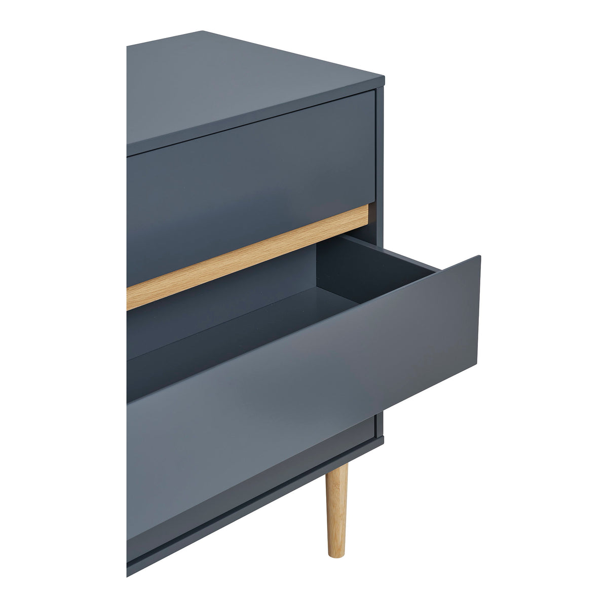 Amadeo Kommode – Holz lackiert Dunkelgrau, 80 × 40 × 80 cm – Ansicht 4