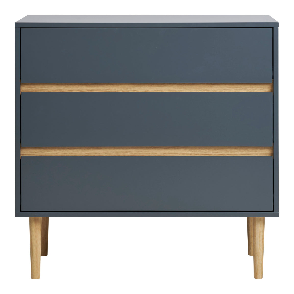 Amadeo Kommode – Holz lackiert Dunkelgrau, 80 × 40 × 80 cm von Luiva Living