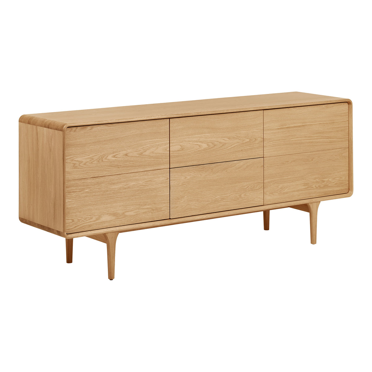 Ylvi Sideboard – Eiche Natur, 180 × 45 × 75 cm – Ansicht 3