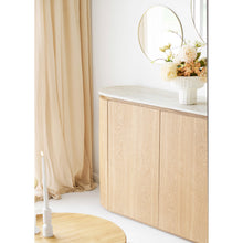Eliza Sideboard – Granit/Eschenfurnier Natur/Cremeweiß, 180 × 40 × 85 cm – Ansicht 9