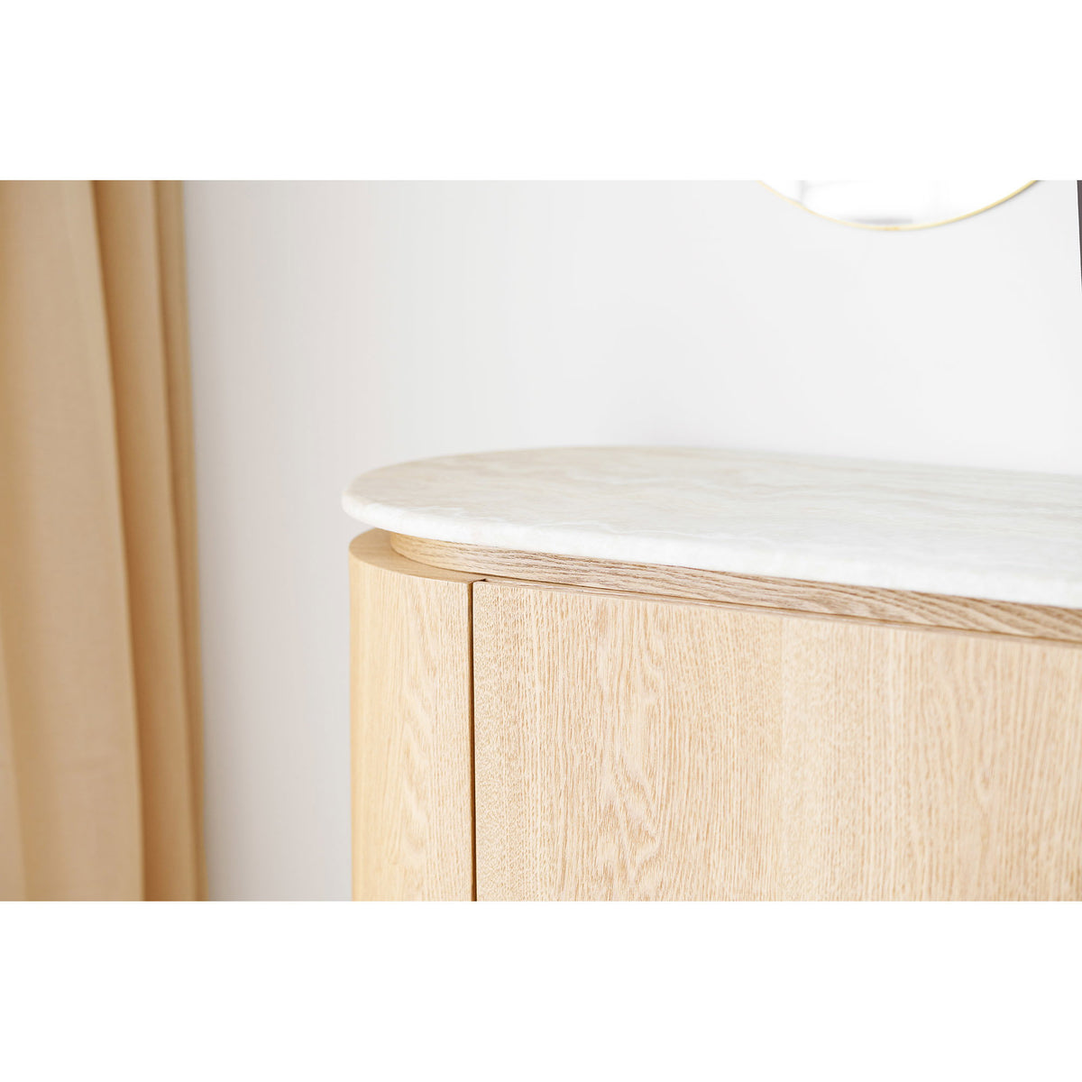 Eliza Sideboard – Granit/Eschenfurnier Natur/Cremeweiß, 180 × 40 × 85 cm – Ansicht 11
