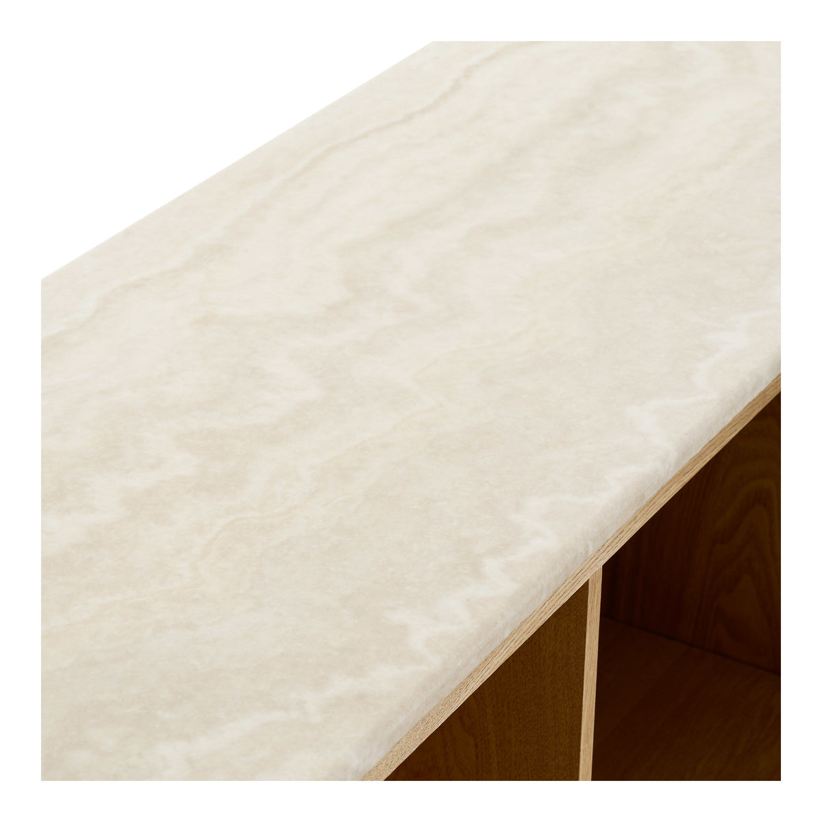 Eliza Sideboard – Granit/Eschenfurnier Natur/Cremeweiß, 180 × 40 × 85 cm – Ansicht 5
