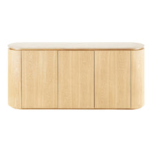 Eliza Sideboard – Granit/Eschenfurnier Natur/Cremeweiß, 180 × 40 × 85 cm von Luiva Living