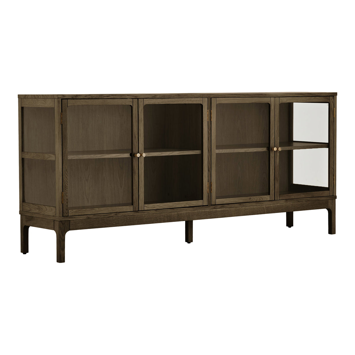 Fine Sideboard – Eiche Dunkelbraun, 40 × 180 × 80 cm – Ansicht 2