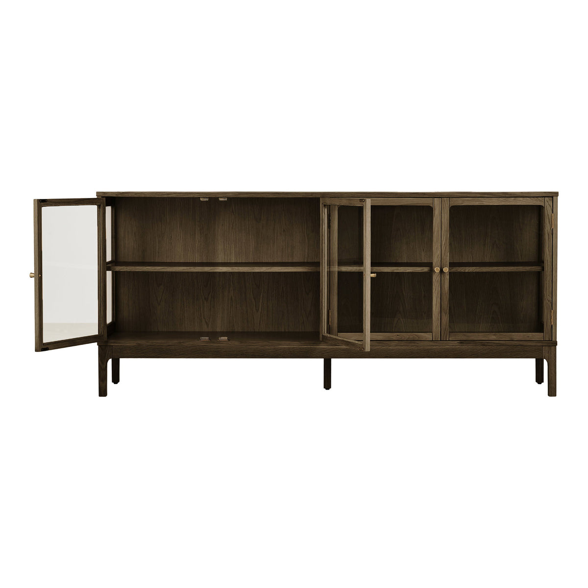 Fine Sideboard – Eiche Dunkelbraun, 40 × 180 × 80 cm – Ansicht 3