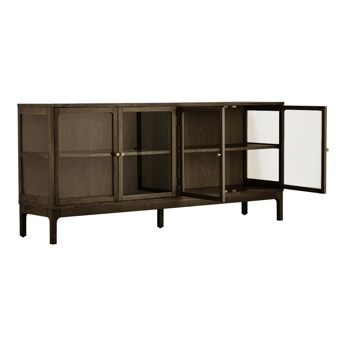 Fine Sideboard – Eiche Dunkelbraun, 40 × 180 × 80 cm – Ansicht 4