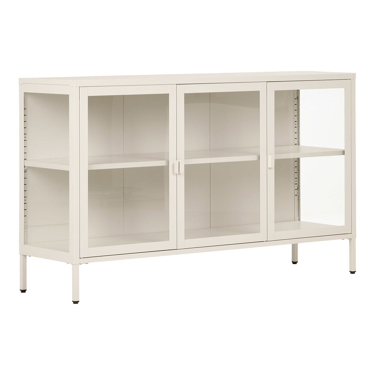 Arlo Sideboard – Stahl Cremeweiß, 140 × 40 × 85 cm – Ansicht 2
