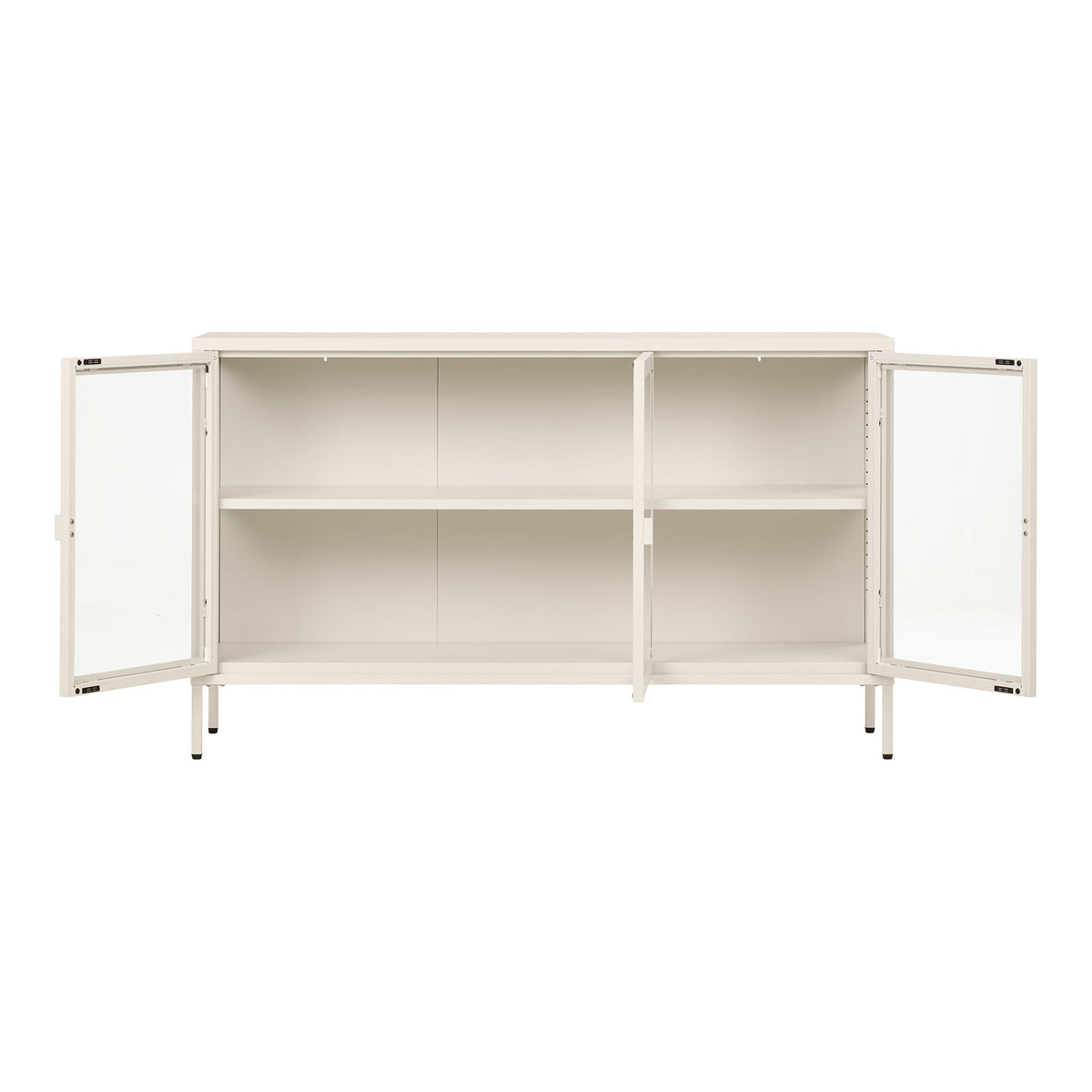 Arlo Sideboard – Stahl Cremeweiß, 140 × 40 × 85 cm – Ansicht 3