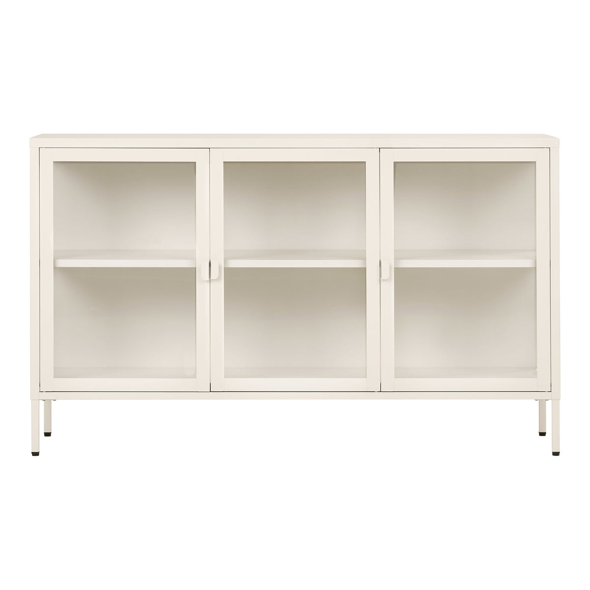 Arlo Sideboard – Stahl Cremeweiß, 140 × 40 × 85 cm von Luiva Living
