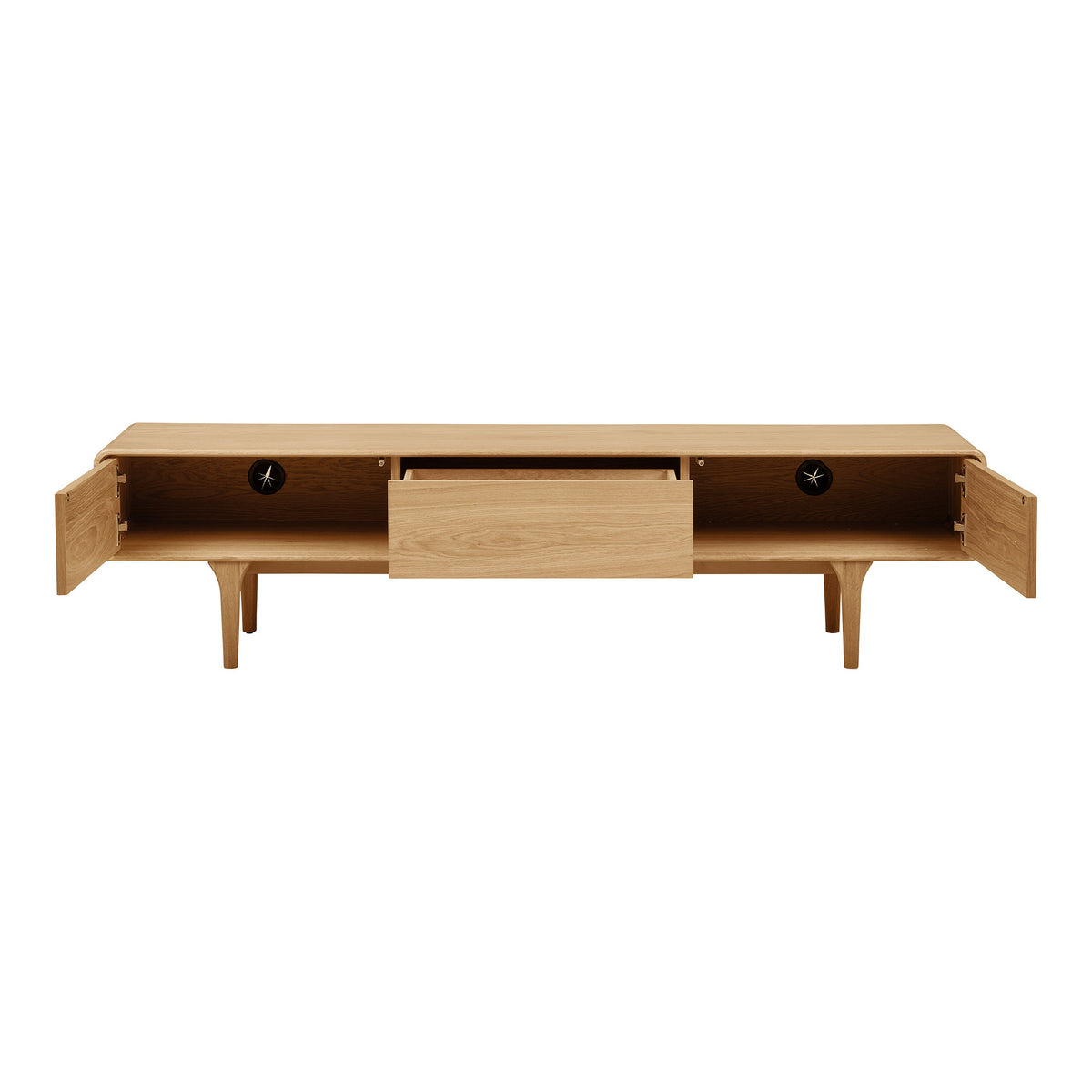 Ylvi TV-Board – Eiche Natur, 180 × 45 × 45 cm – Ansicht 2