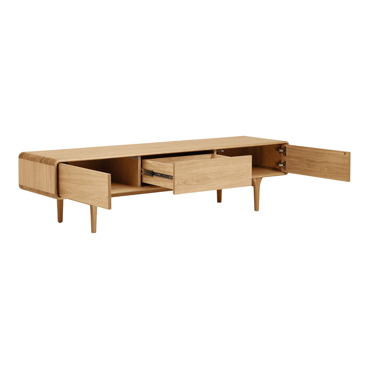 Ylvi TV-Board – Eiche Natur, 180 × 45 × 45 cm – Ansicht 4