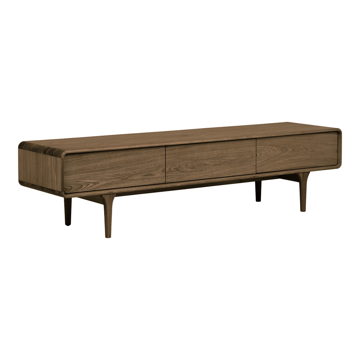Ylvi TV-Board – Eiche Dunkelbraun, 180 × 45 × 45 cm – Ansicht 3