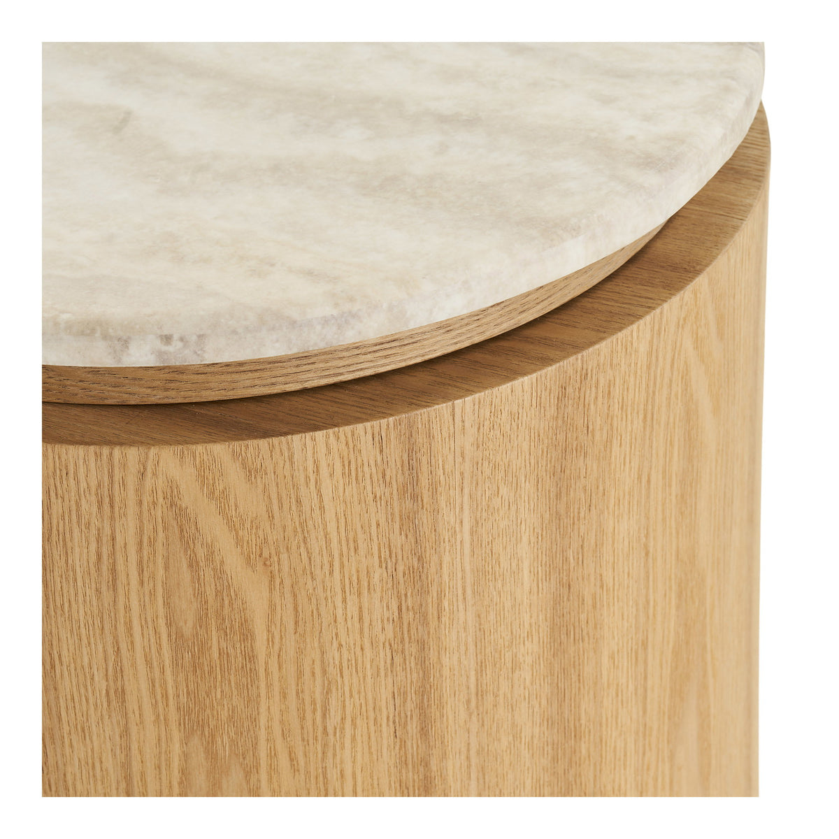 Eliza TV-Board – Granit/Eschenfurnier Natur/Cremeweiß, 160 × 40 × 45 cm – Ansicht 7
