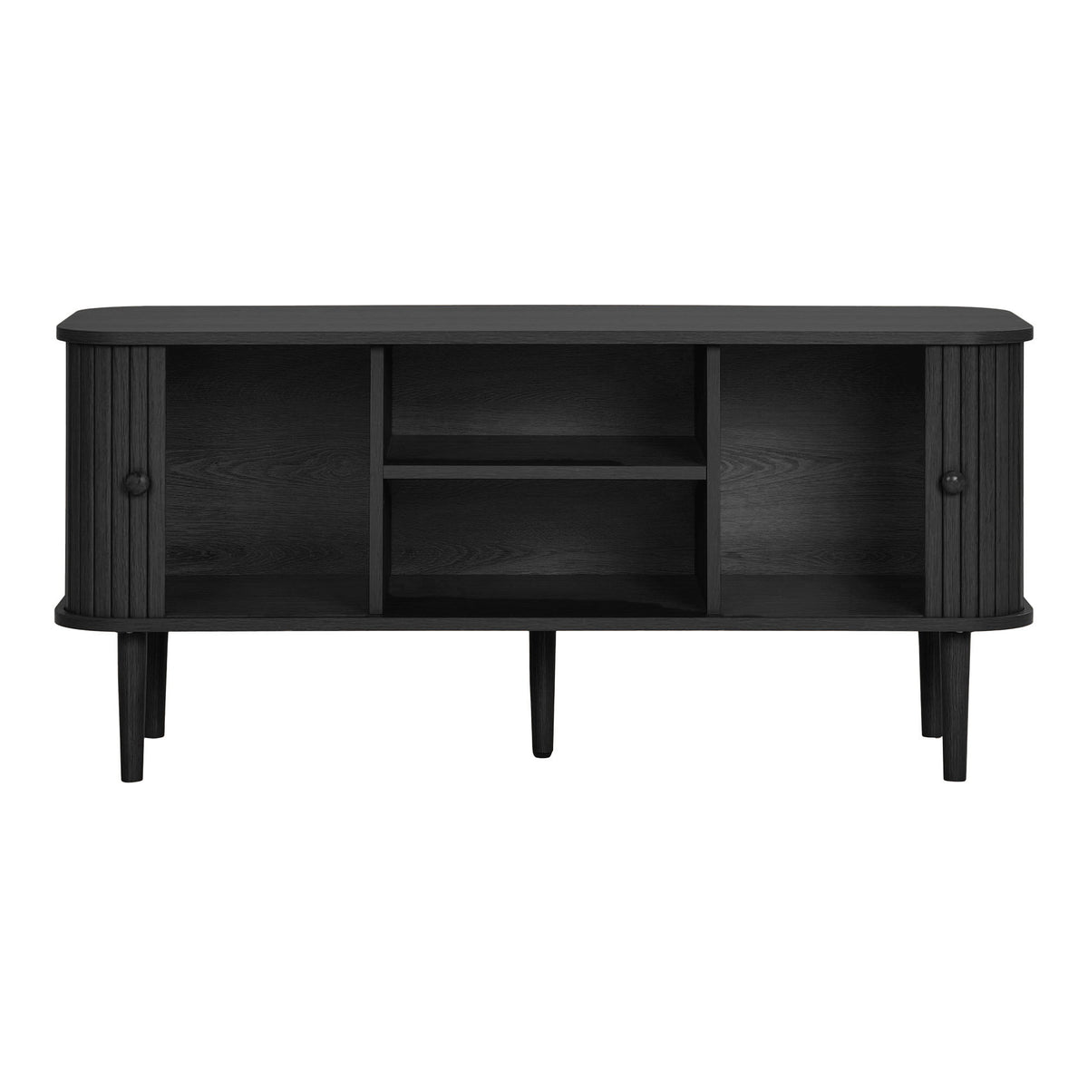 Arvid TV-Board – Schwarz, 113 × 40 × 52 cm – Ansicht 2