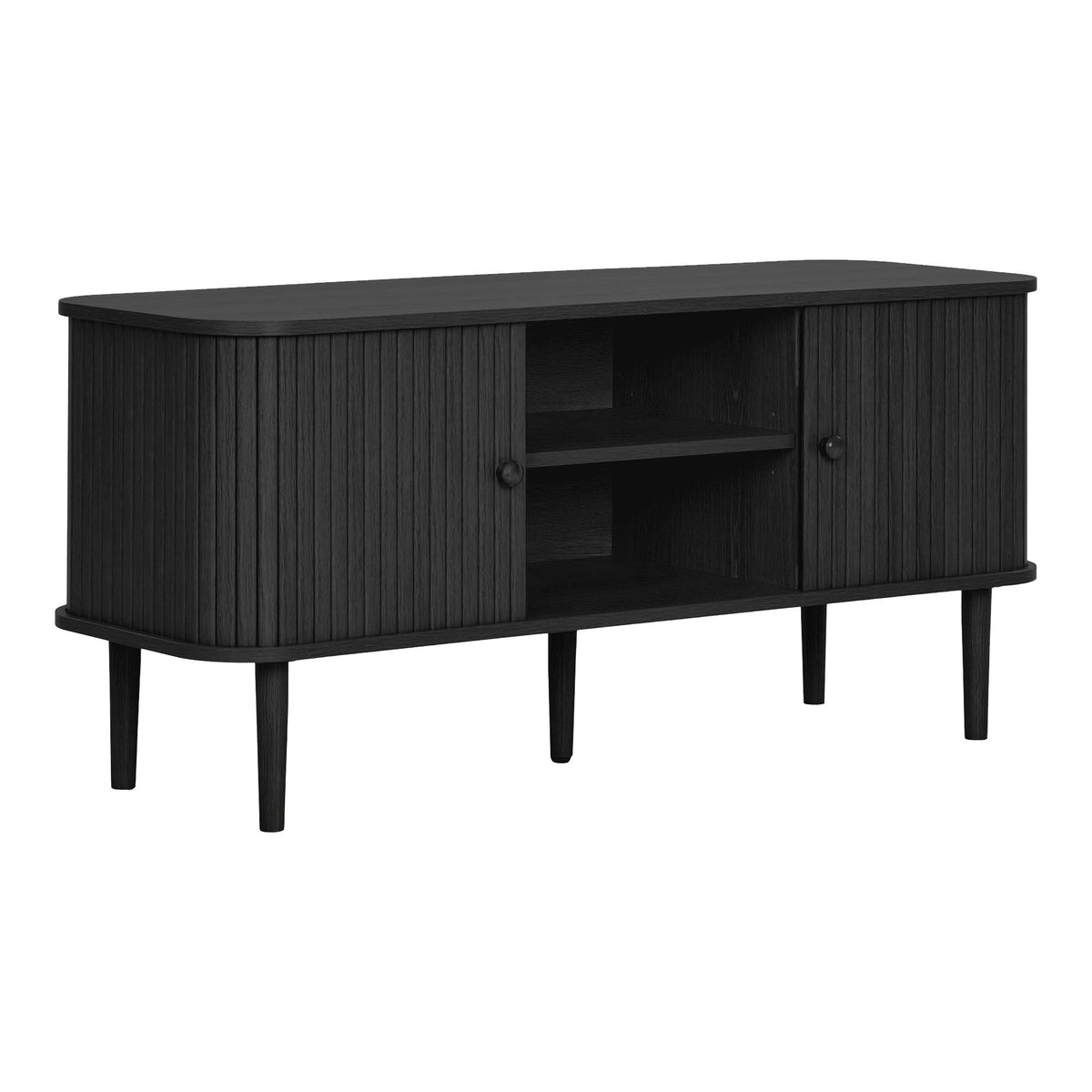 Arvid TV-Board – Schwarz, 113 × 40 × 52 cm – Ansicht 3