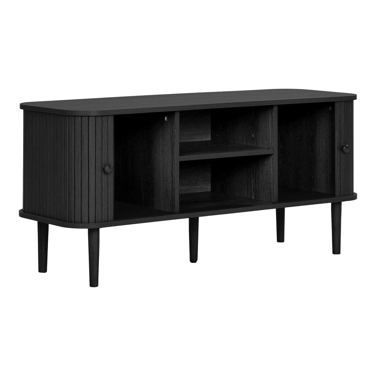 Arvid TV-Board – Schwarz, 113 × 40 × 52 cm – Ansicht 4