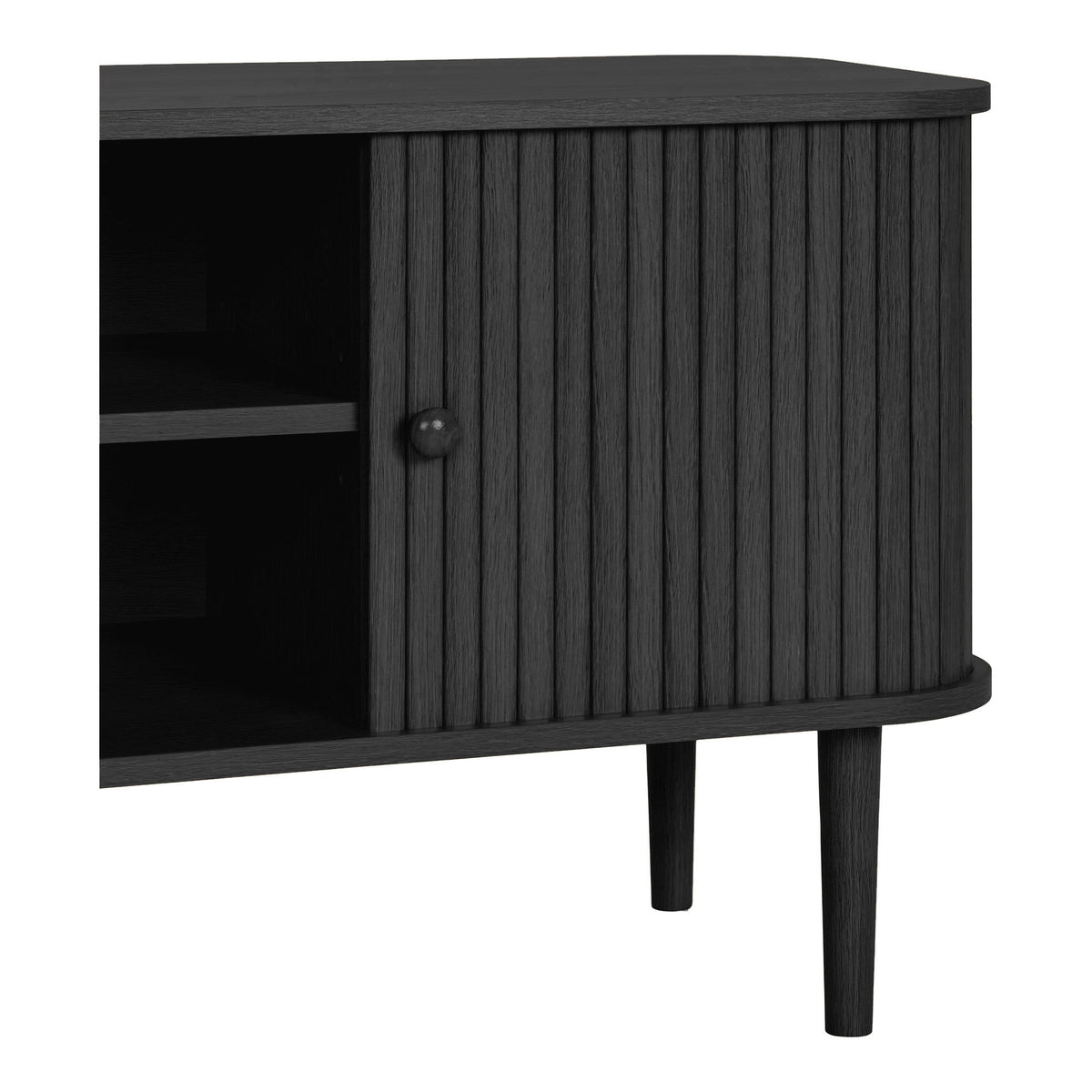 Arvid TV-Board – Schwarz, 113 × 40 × 52 cm – Ansicht 5