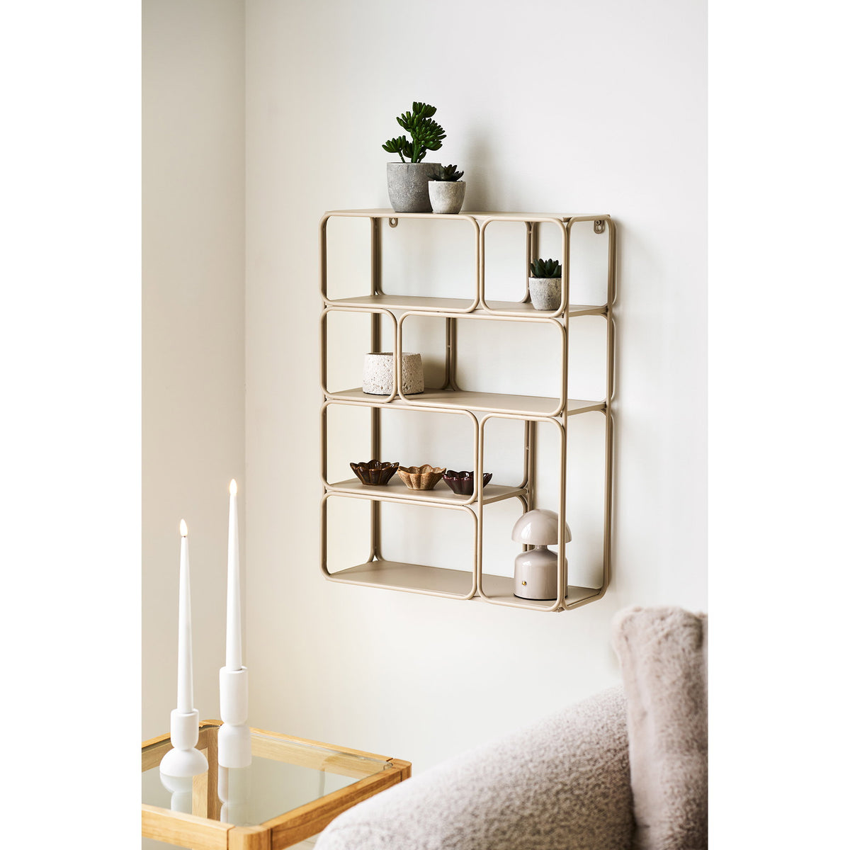 Noah Wandregal – Metall Beige, 48 × 18 × 64 cm – Ansicht 4