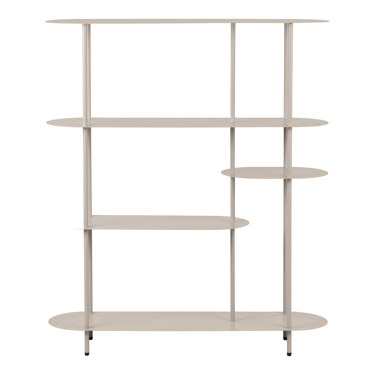 Rhea Regal, asymmetrisch – Metall Sand, 31 × 118 × 139 cm von Luiva Living