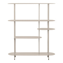 Rhea Regal, asymmetrisch – Metall Sand, 31 × 118 × 139 cm von Luiva Living